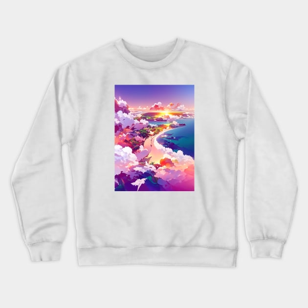 Iridescence Cove Crewneck Sweatshirt by Holosomnia